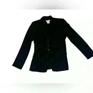 Vintage Vertigo Paris StripedPant Suit Sz Jacket Xl ,Pants 40/8 Office Siren